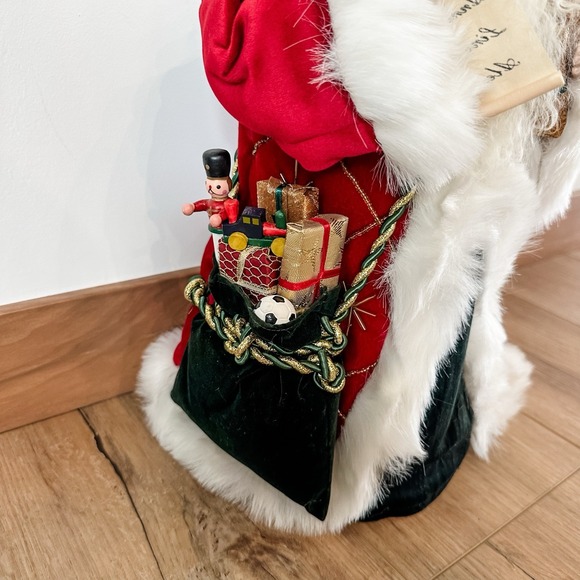 Traditions 16" Christmas Santa Centerpiece Porcelain Face & Hands 272855 - Picture 7 of 12
